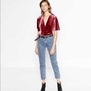 Zara Limited Edition Velvet Bodysuit